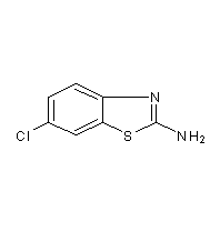 2-氨基-6-氯苯并噻唑结构式